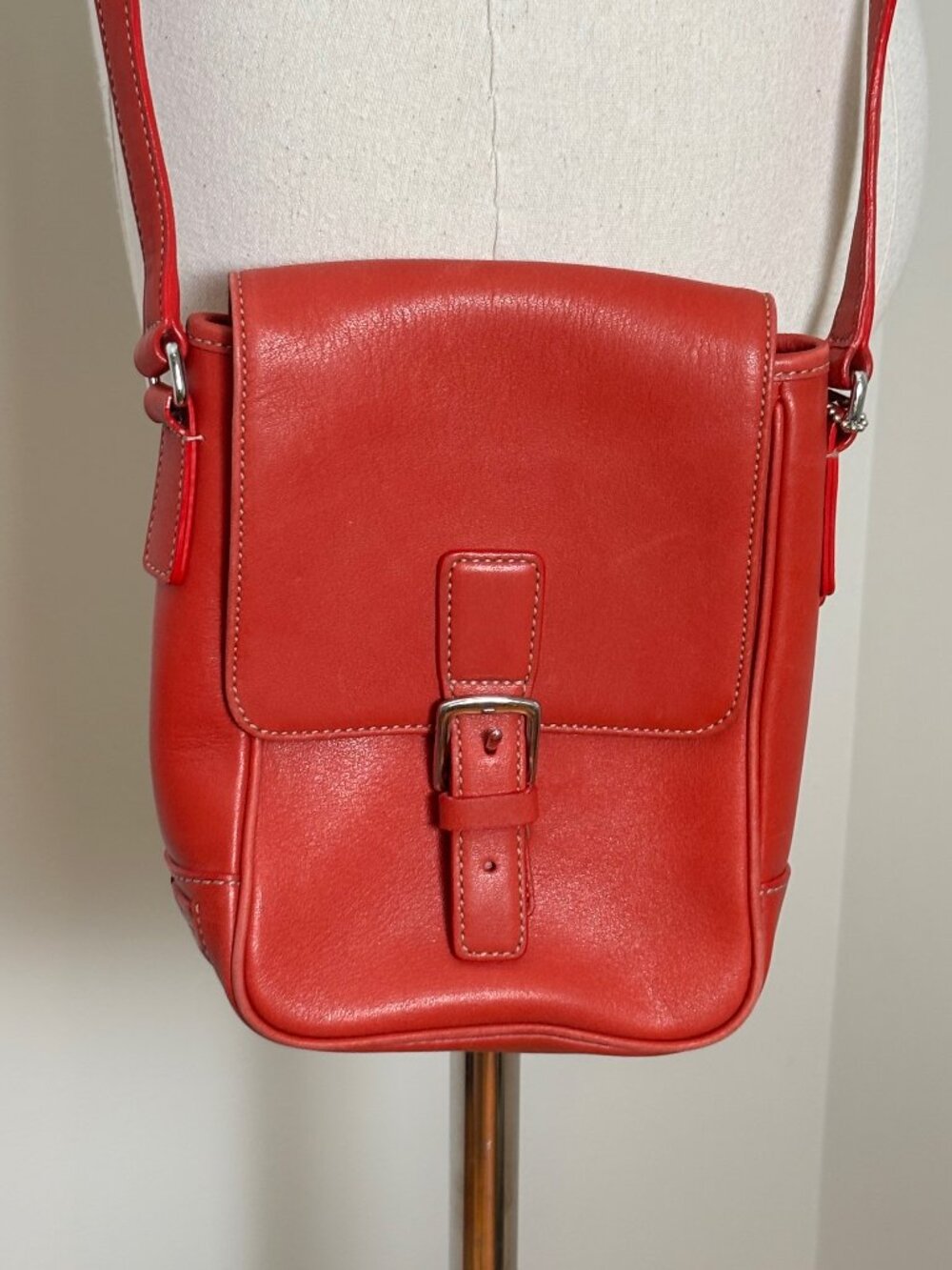 VIntage Coach crossbody bag, red